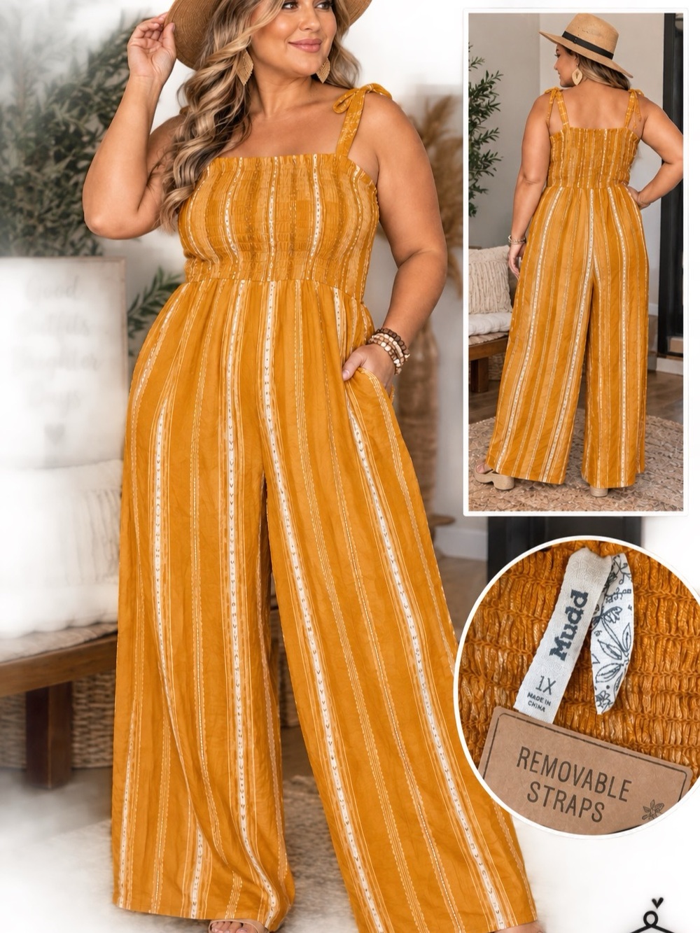 MUD JUMPSUIT 1X W/removable straps